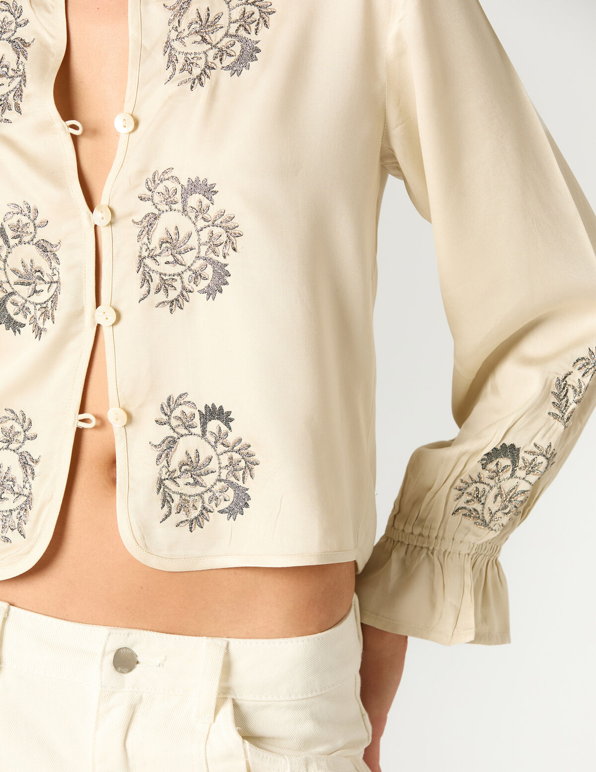CAMISA BORDADO SILVER