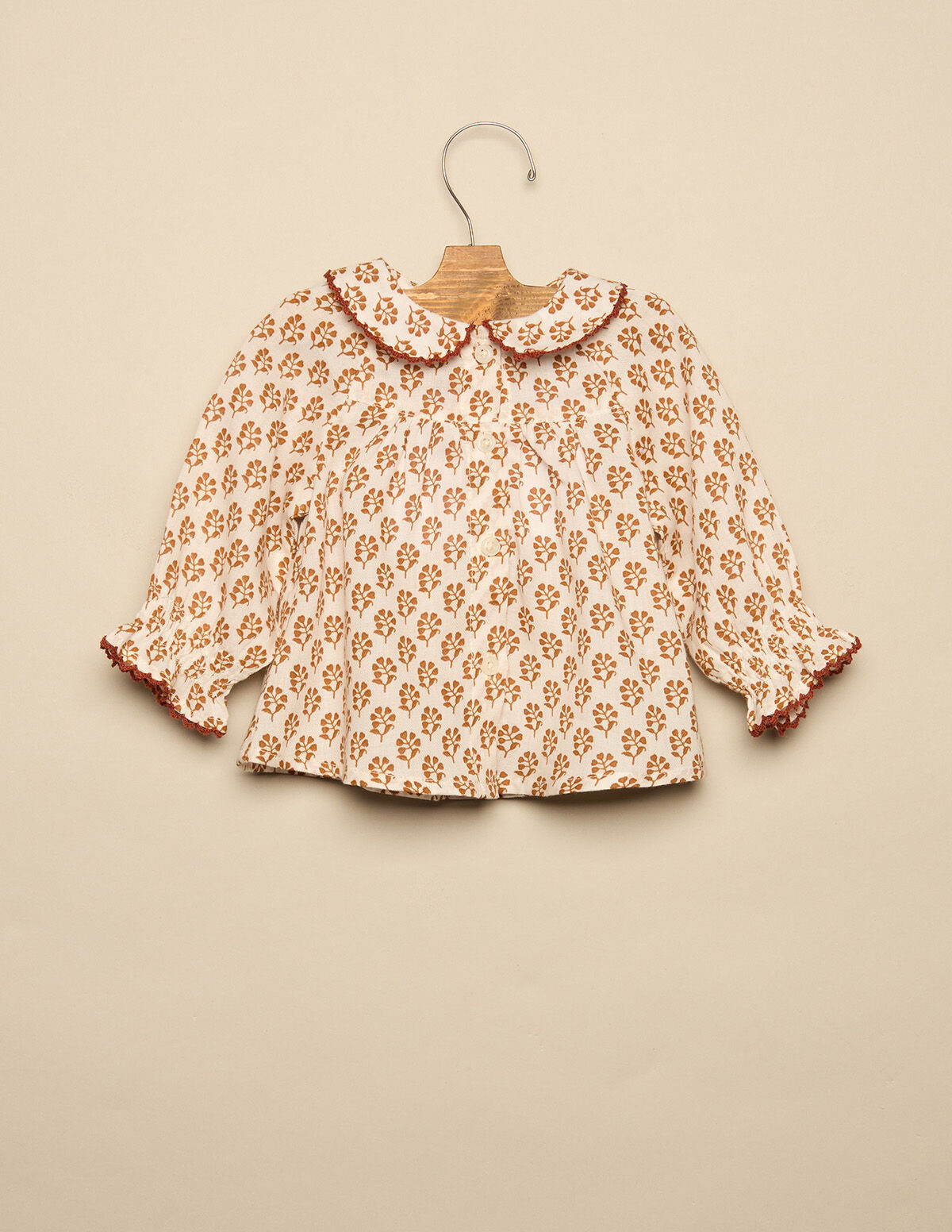 ECRU FLOWER PRINT SHIRT