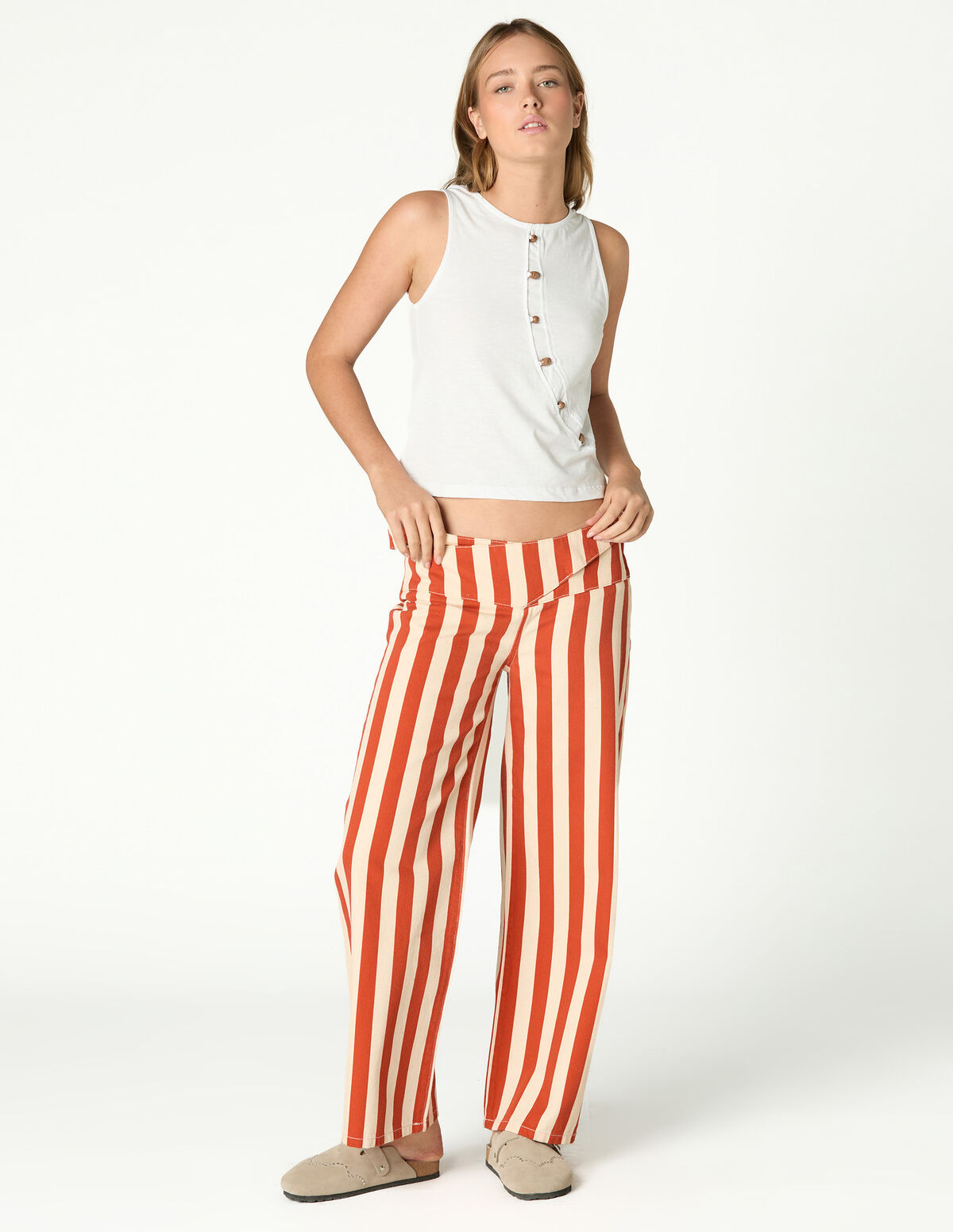 BLUE STRIPED TROUSERS