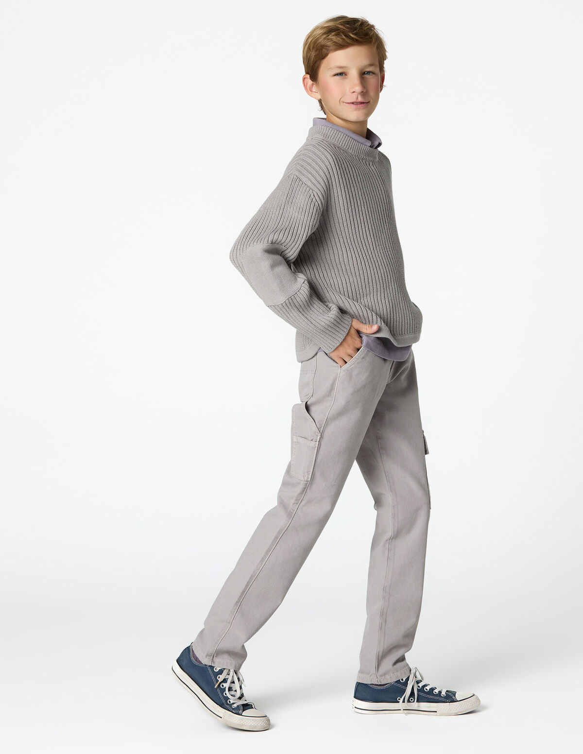 IRON GREY CARGO TROUSERS