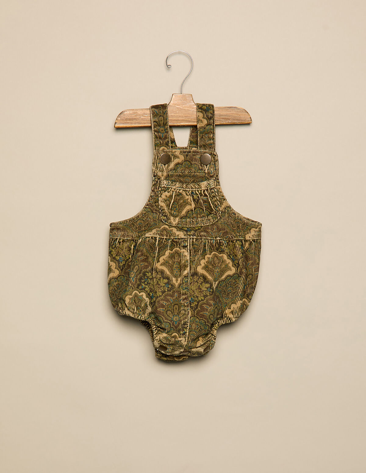 BARBOTEUSE VELOURS CÔTELÉ PRINT MARRON