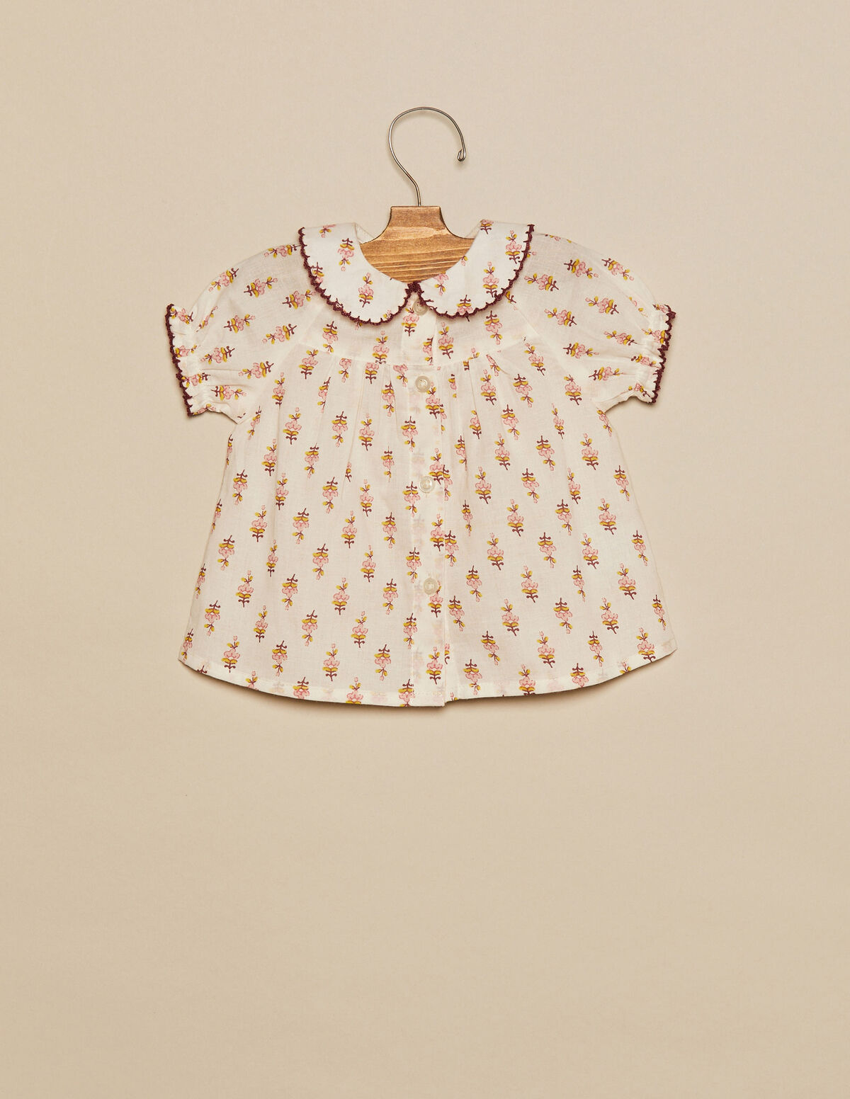 BROWN 'BABY FLOWER' SHIRT