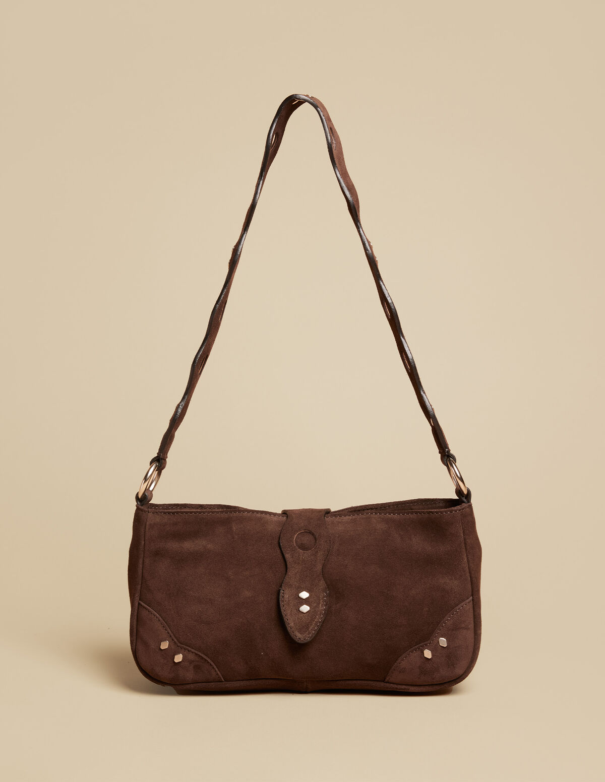 BROWN SPLIT LEATHER MIX BELT