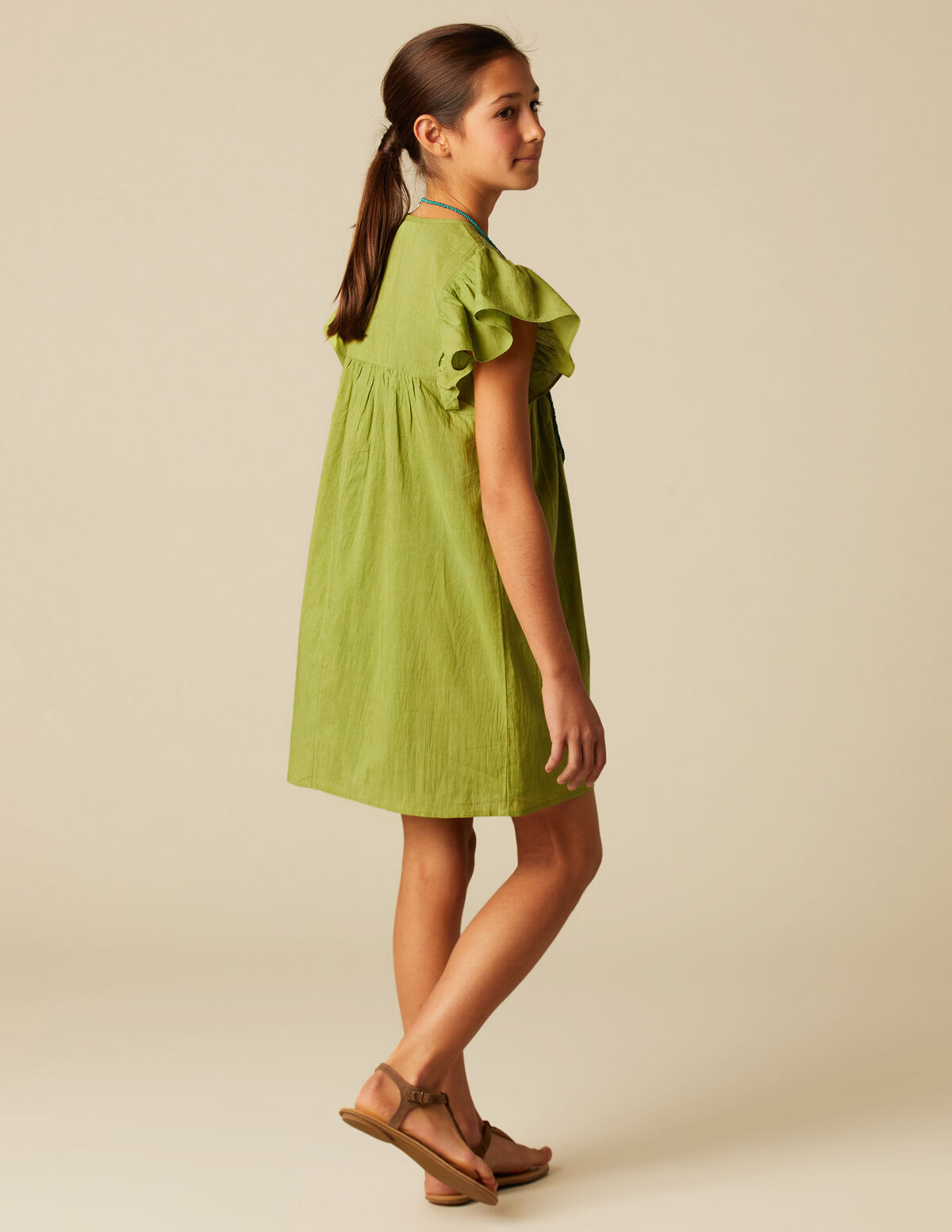 VESTIDO MORA FRUNCES GRIS