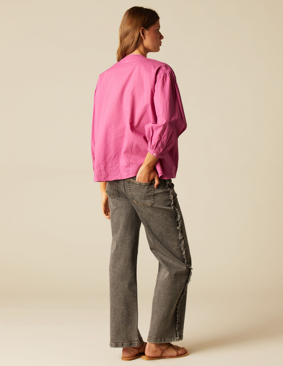 PANTALÓN FLECOS LATERALES BLANCO