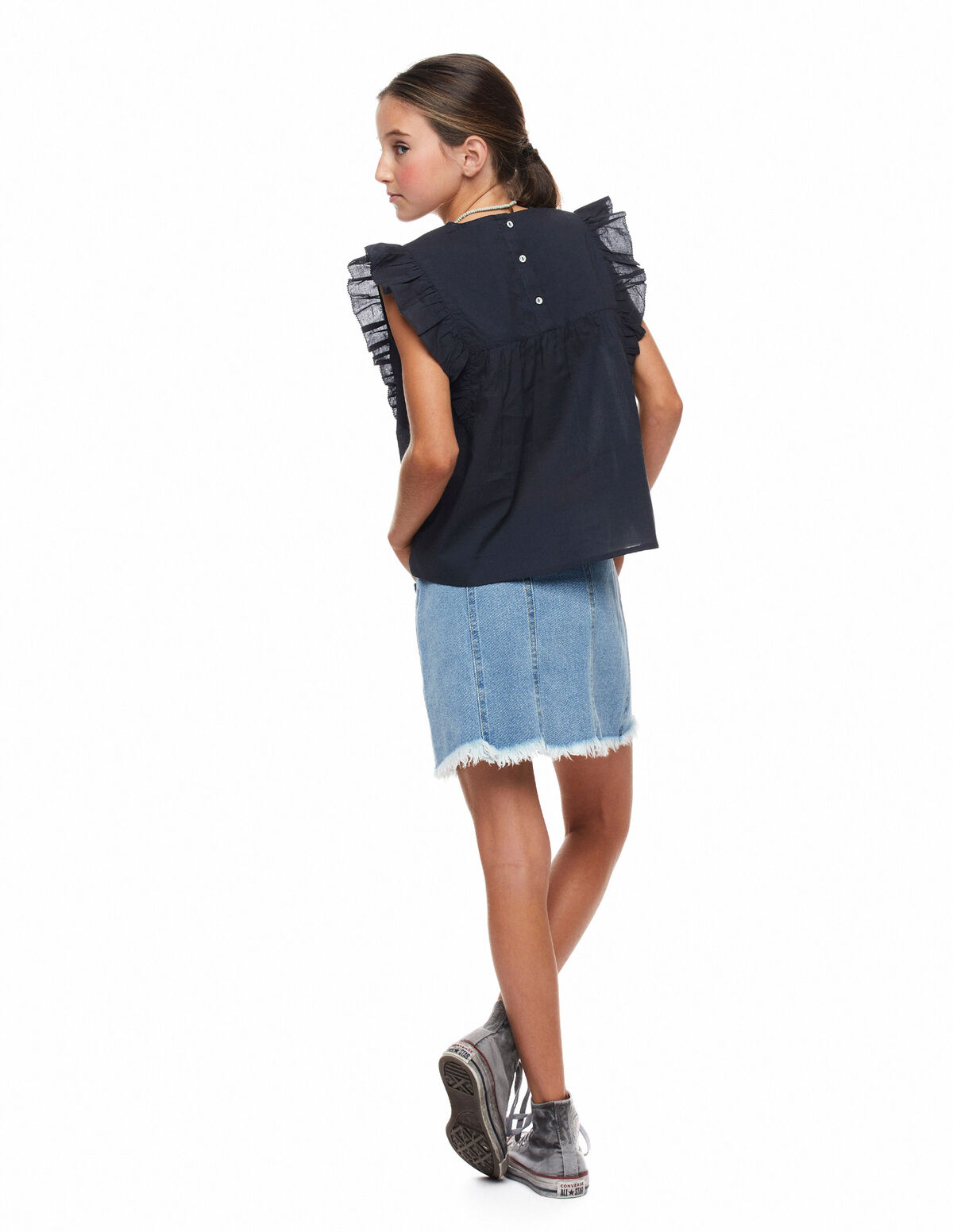 Camisa corte alitas verde