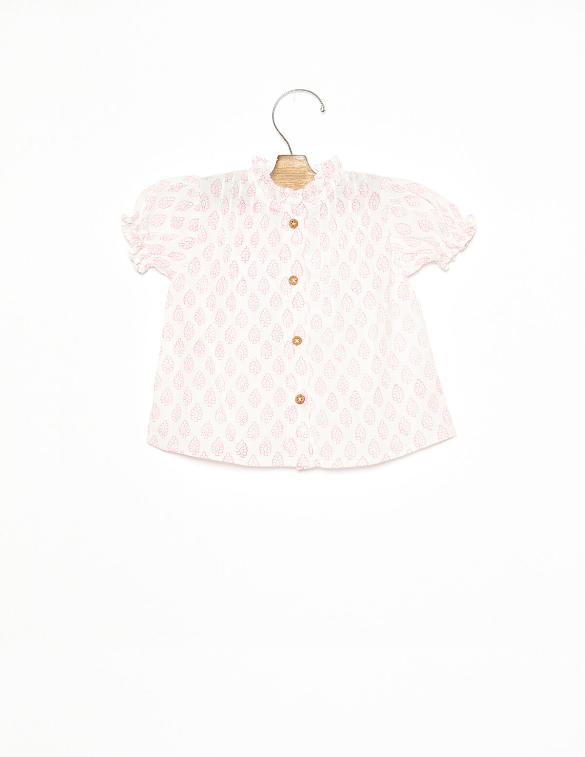 Pink contrast buti pin-tuck buttoned shirt - Temporadas Anteriores - Nícoli