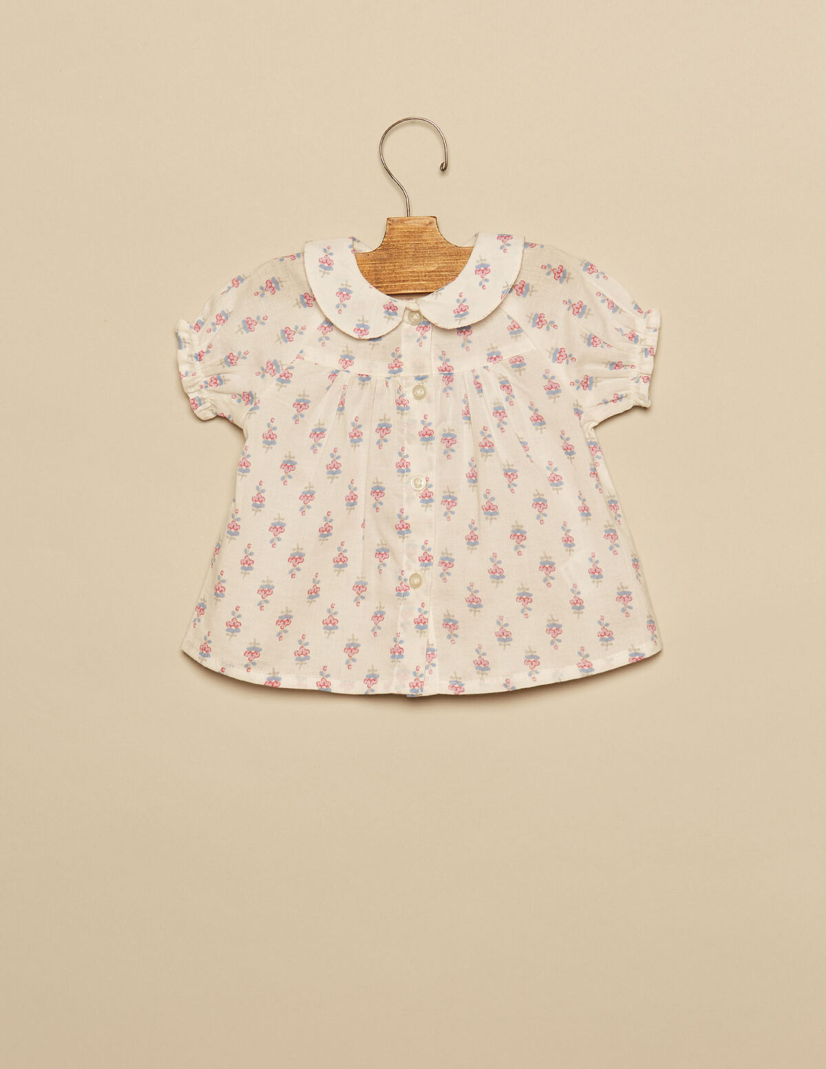 CAMISA 'BABY FLOWER' AZUL