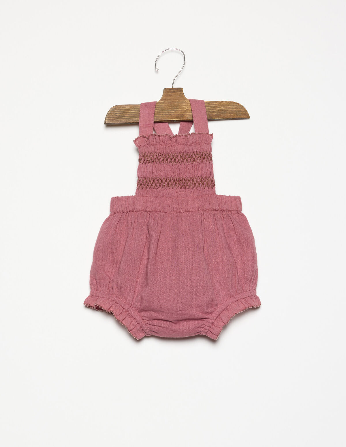 BLUSH SMOCKED PLAYSUIT