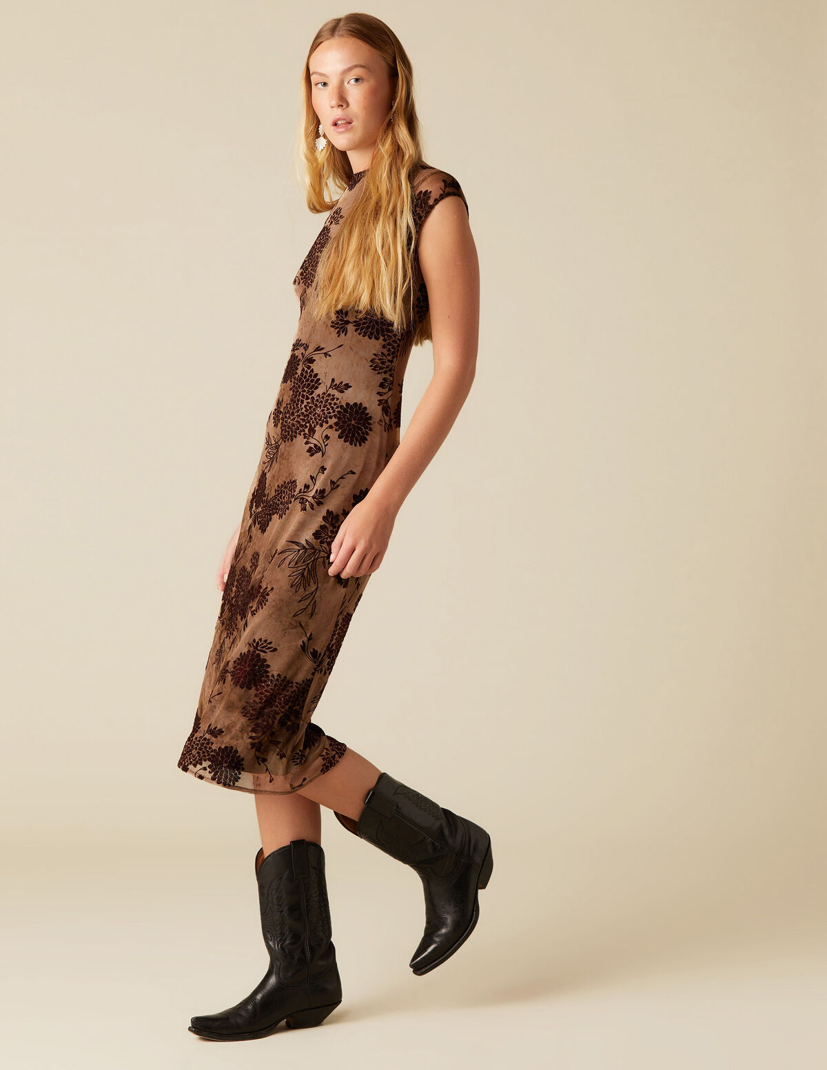 ROBE FLEUR TULLE NOIRE