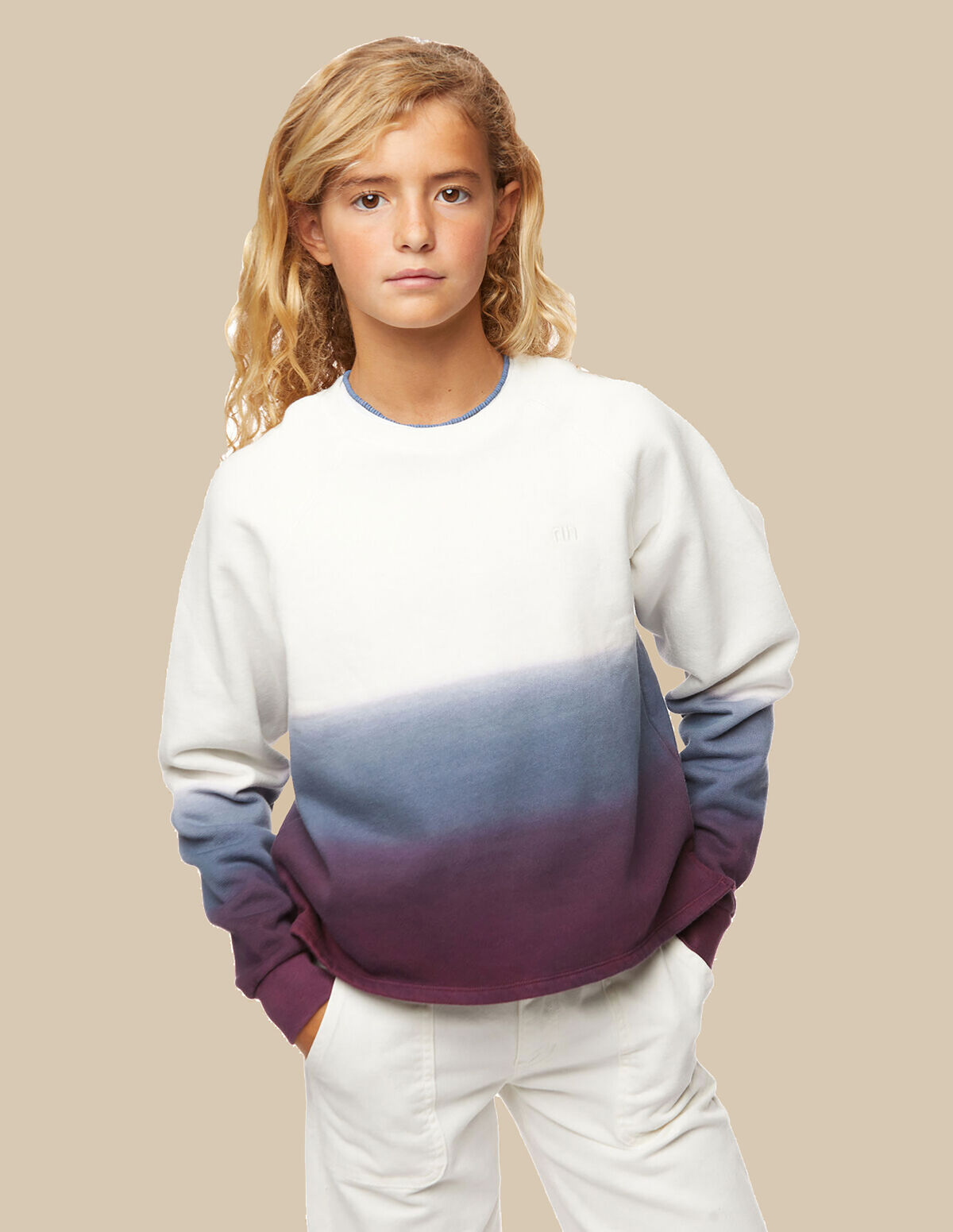 SWEAT-SHIRT BLEU ET MÛRE TIE DYE