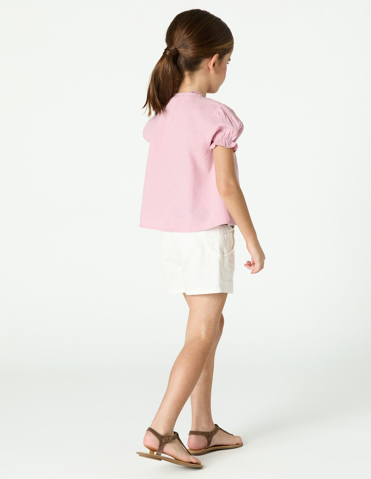 PINK EMBROIDERED SHIRT