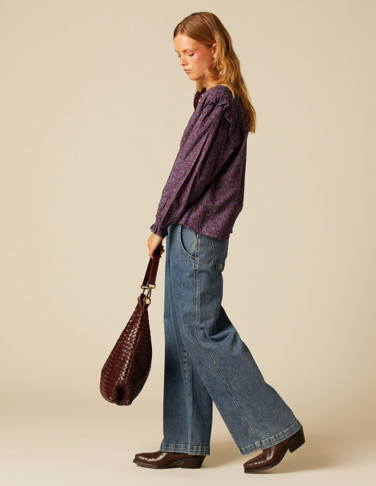 PANTALON NN BRODÉ BLEU