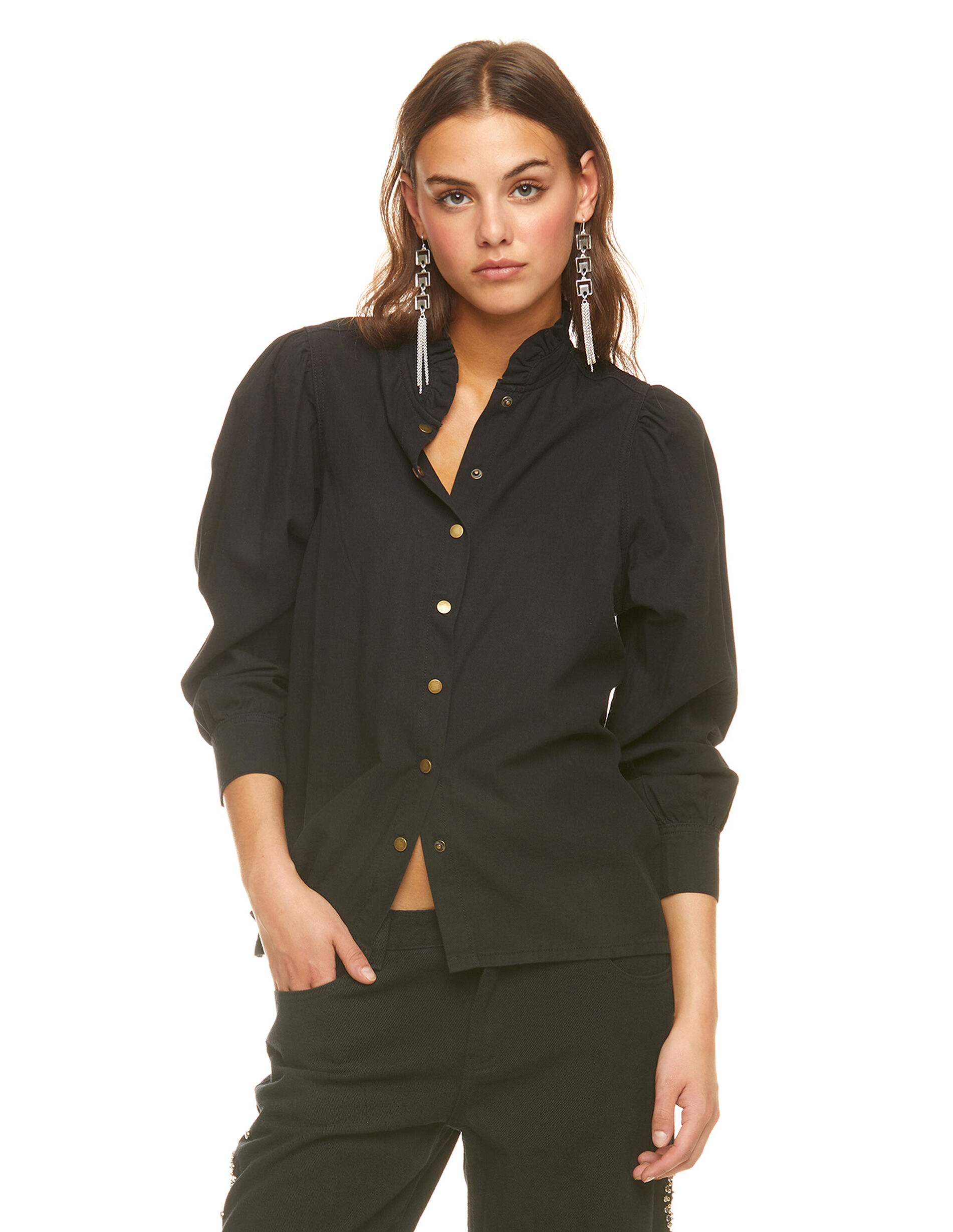 CAMISA NEGRA VAQUERA PERKINS