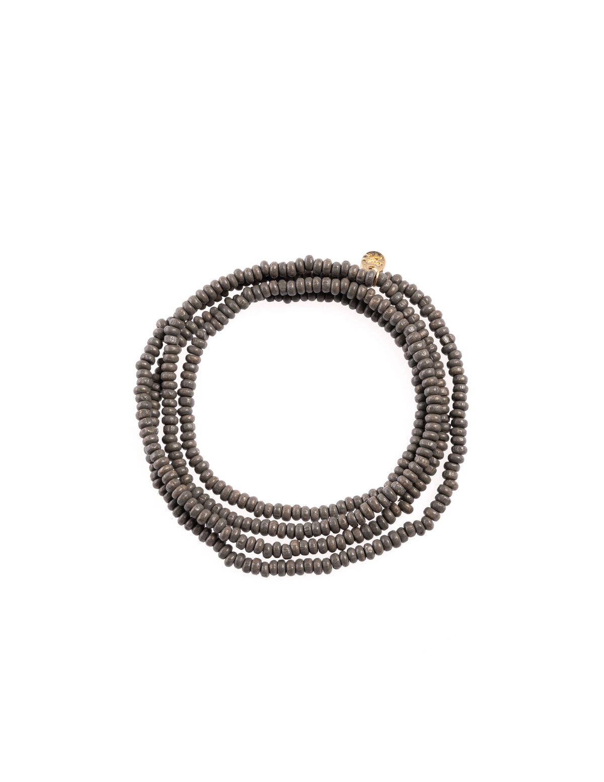 IRON GREY BEADED LONG NECKLACE