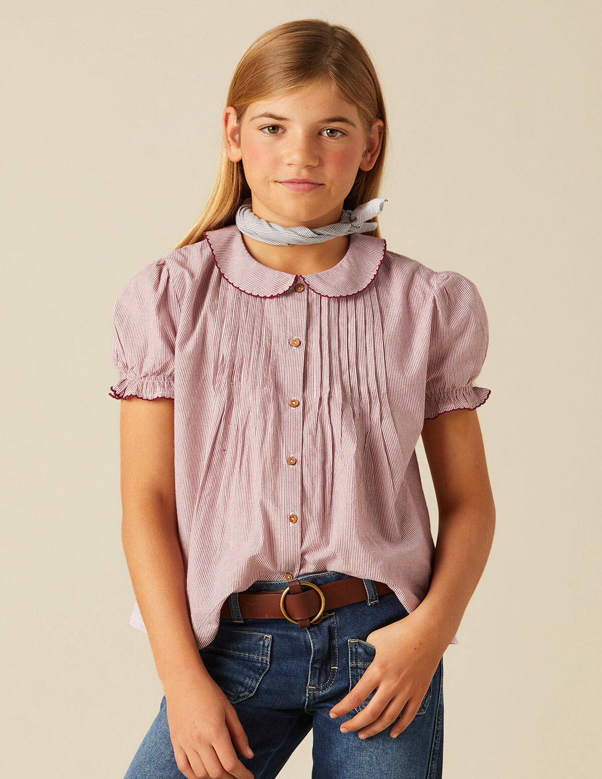 CAMISA MIL RAYAS AZUL