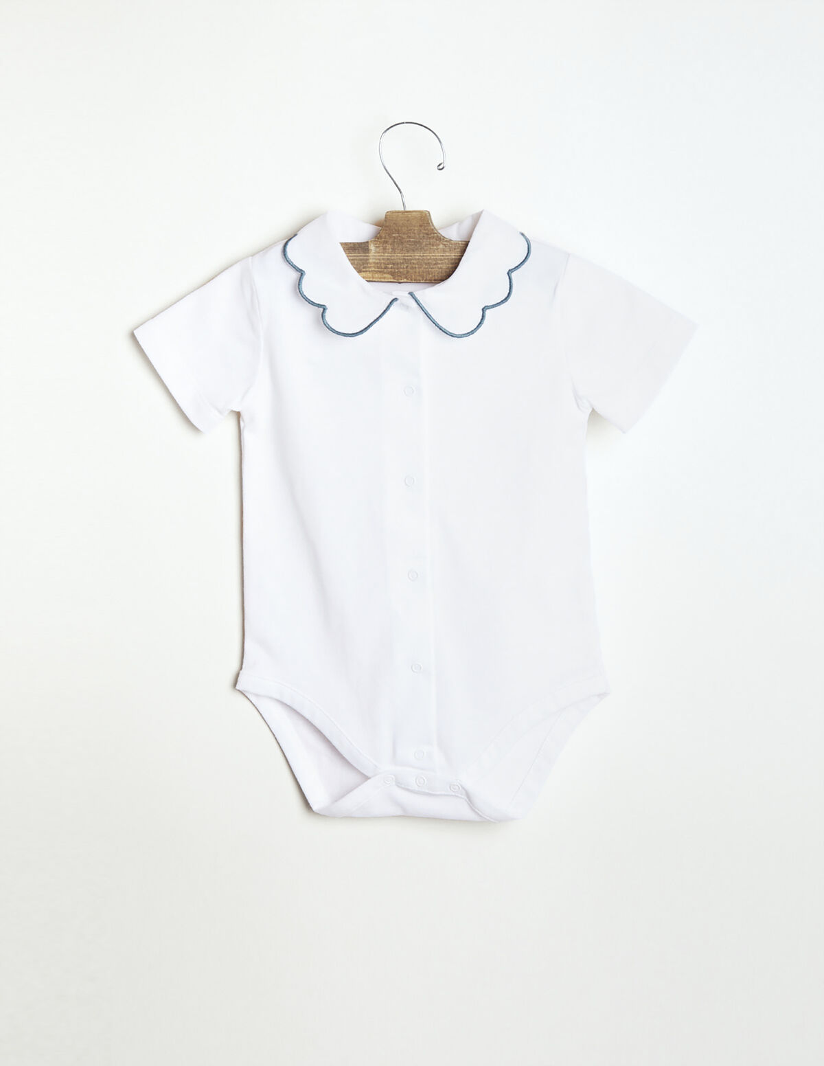 BLUE STITCHED BODYSUIT