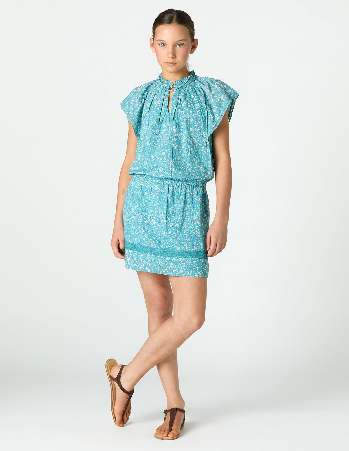 VESTIDO ESTAMPADO TECIDO ALGAE