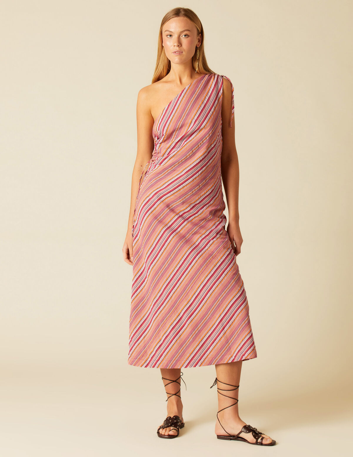 VESTIDO RAYA MULTICOLOR MORA
