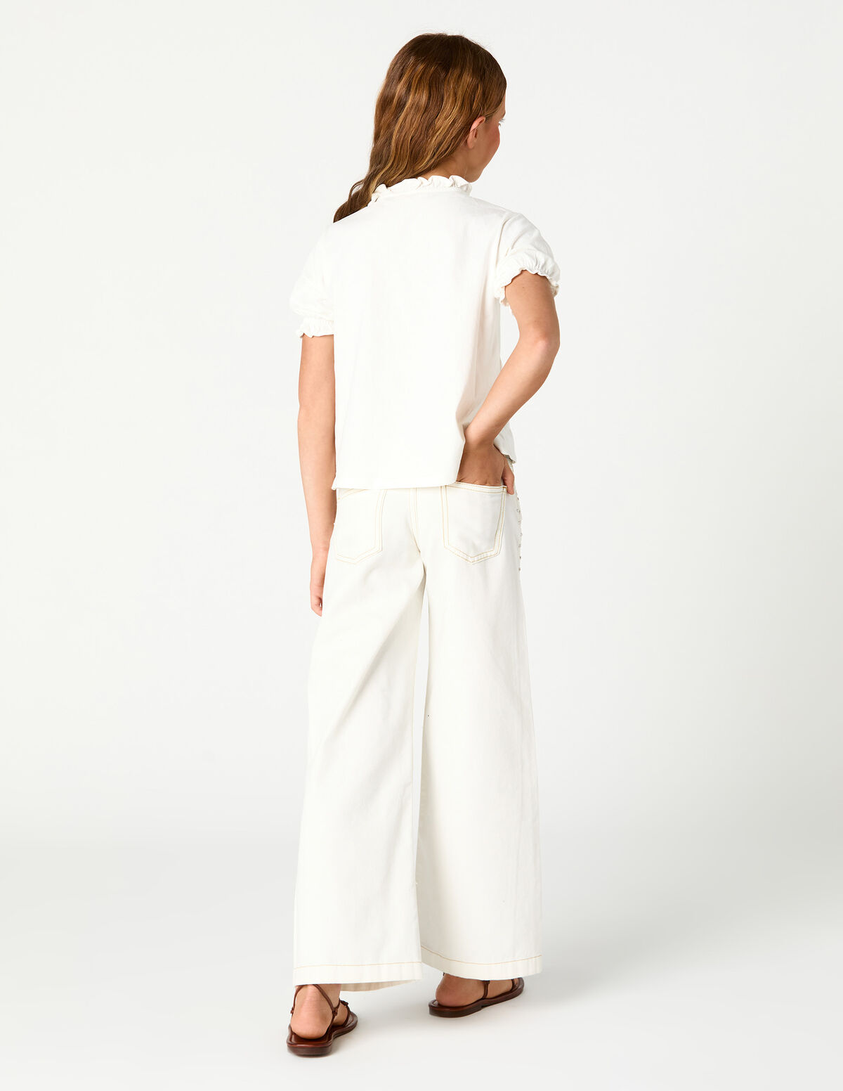 PANTAL&Oacute;N BLANCO TACHAS MINI