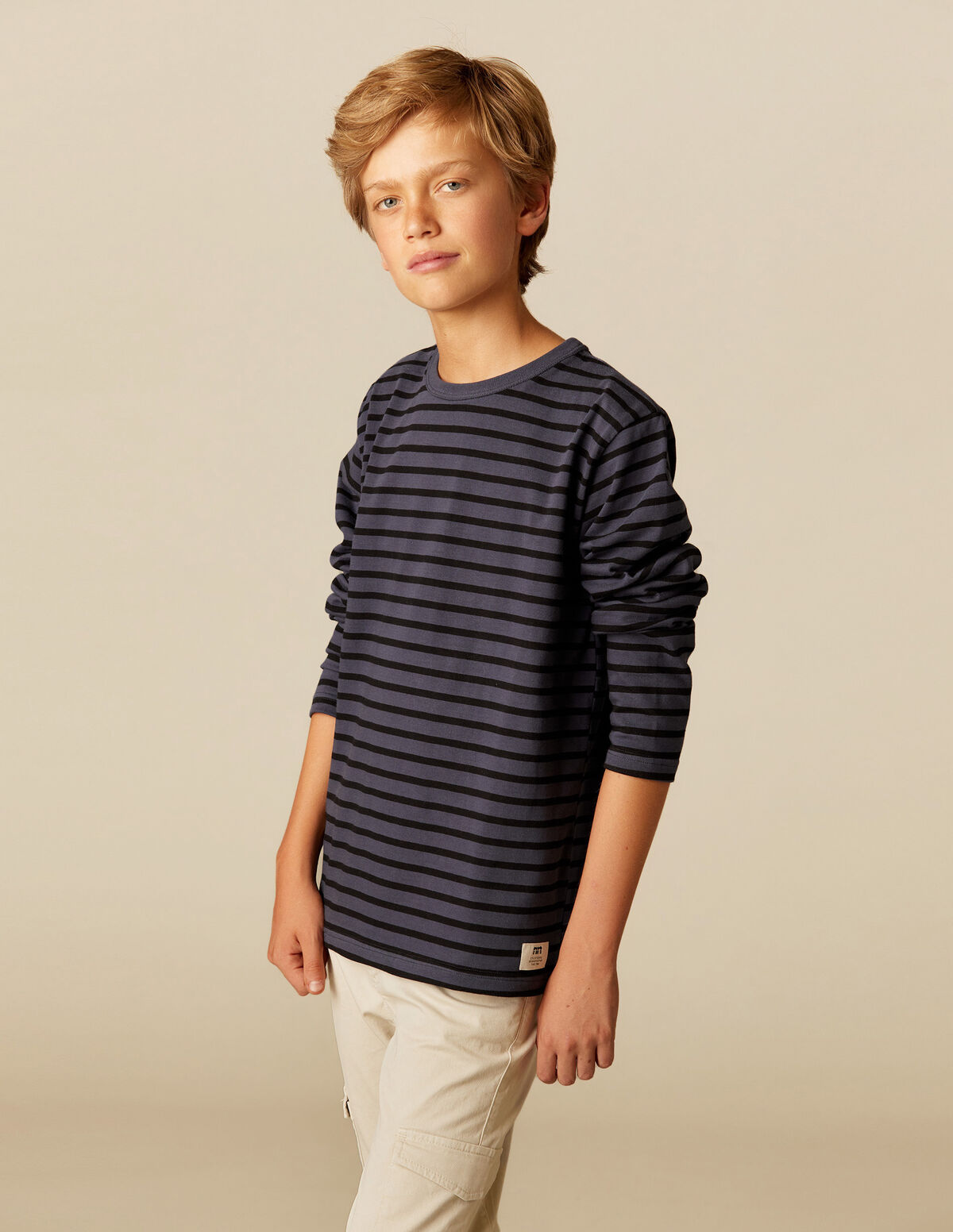 BLUE STRIPED T-SHIRT