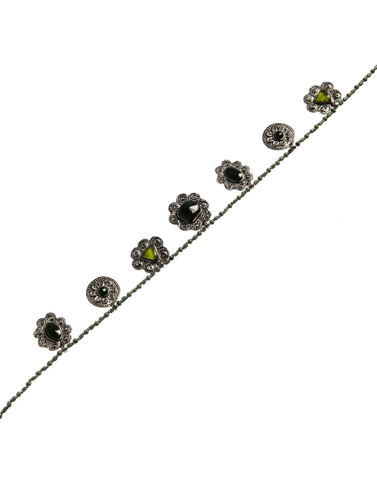 GREEN MEDALLION BELT