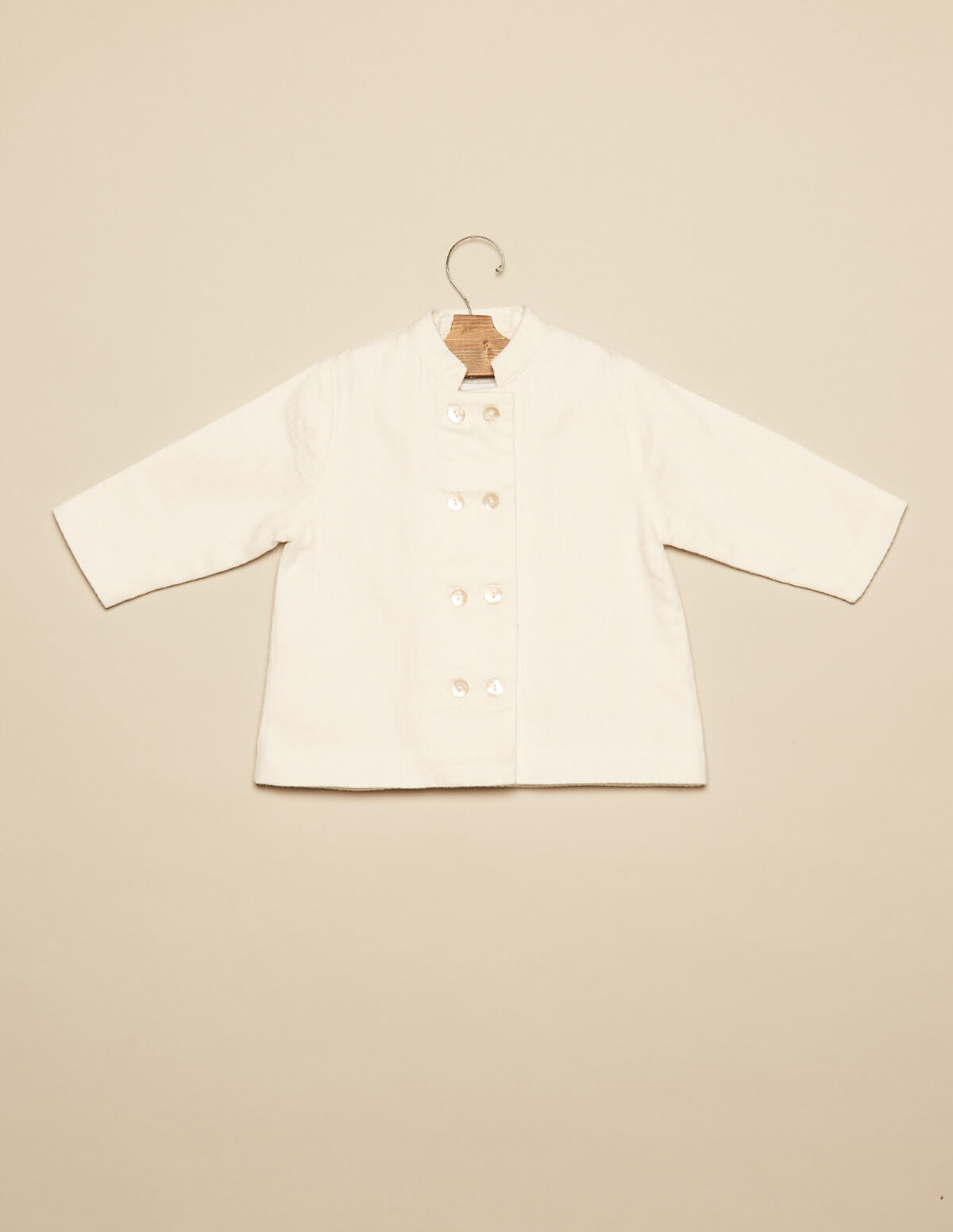 CHAQUETA PIQUÉ BLANCA