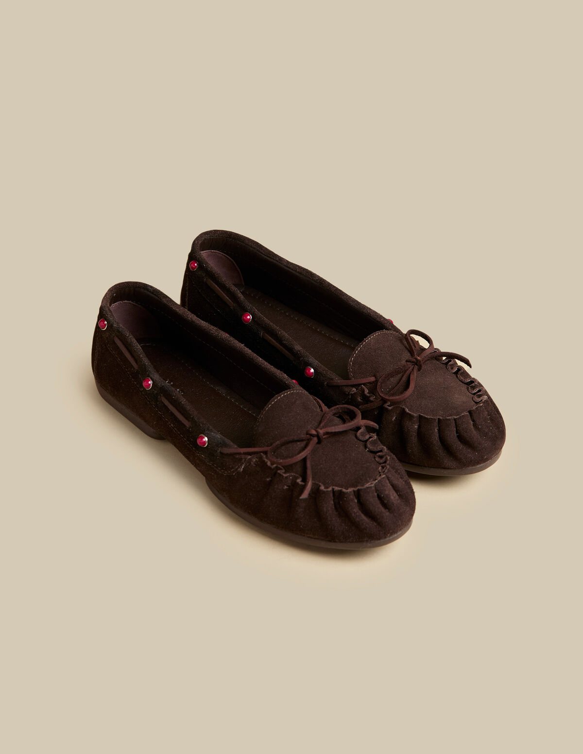 MOCASSINS CROÛTE DE CUIR CLOUS