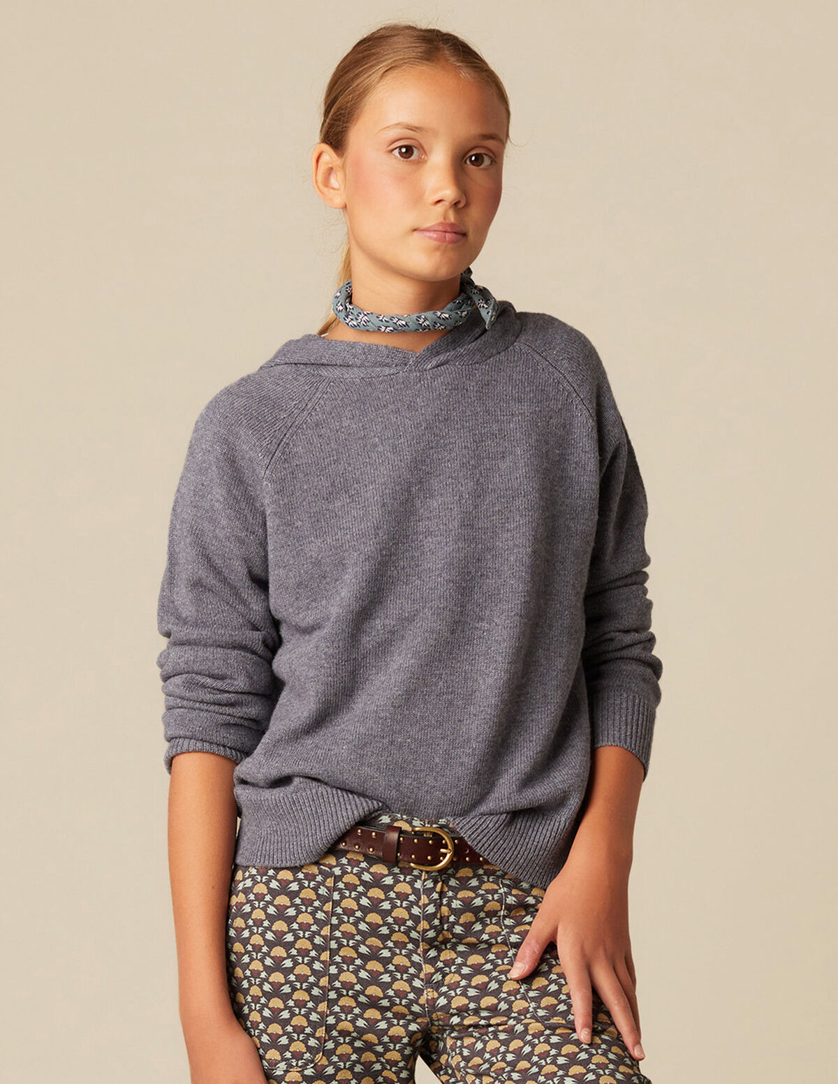 DARK BLUE HOODED JUMPER