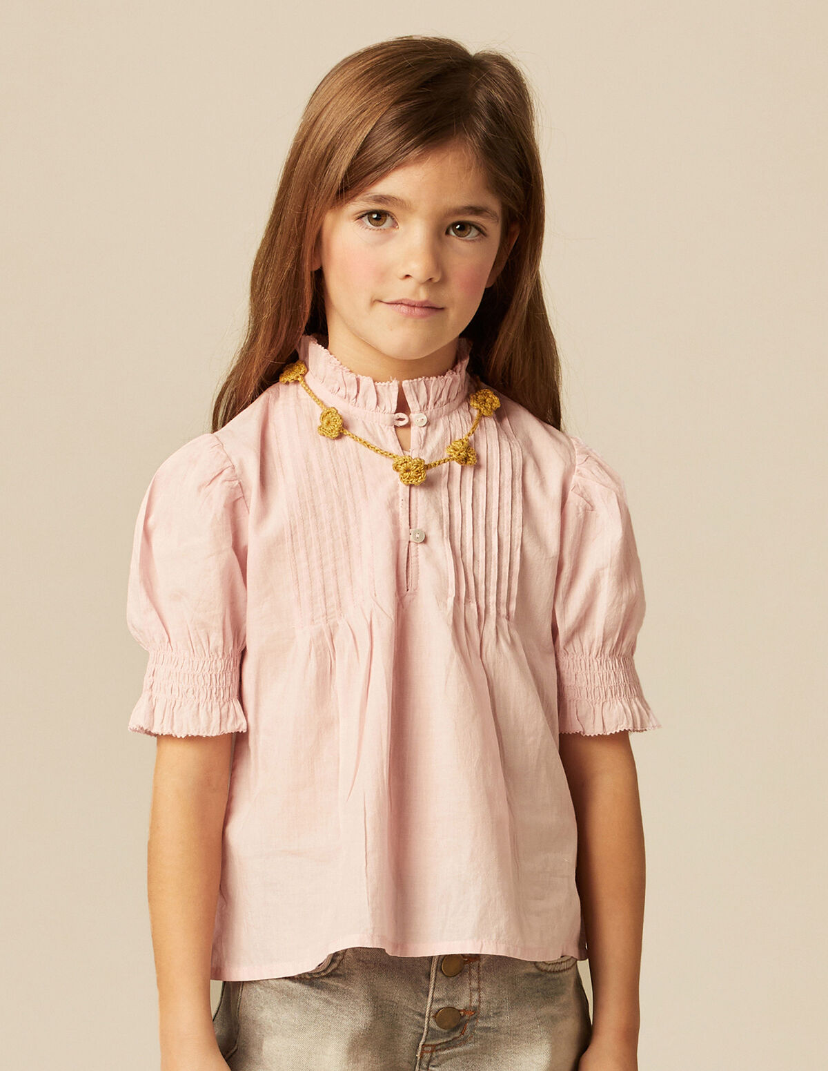 BLUE PIN-TUCK SHIRT