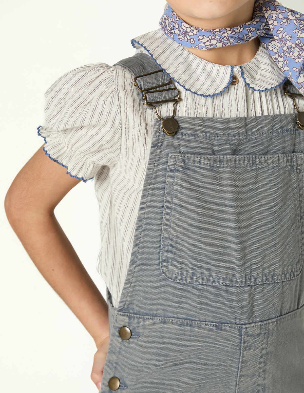 BROWN CORDUROY PRINTED DUNGAREES