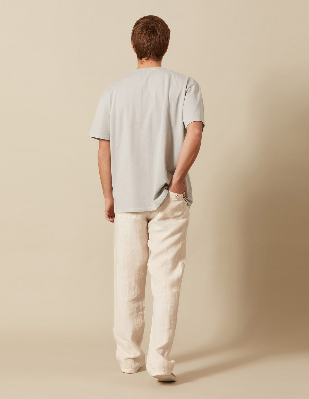 PANTALÓN LINO KAKI