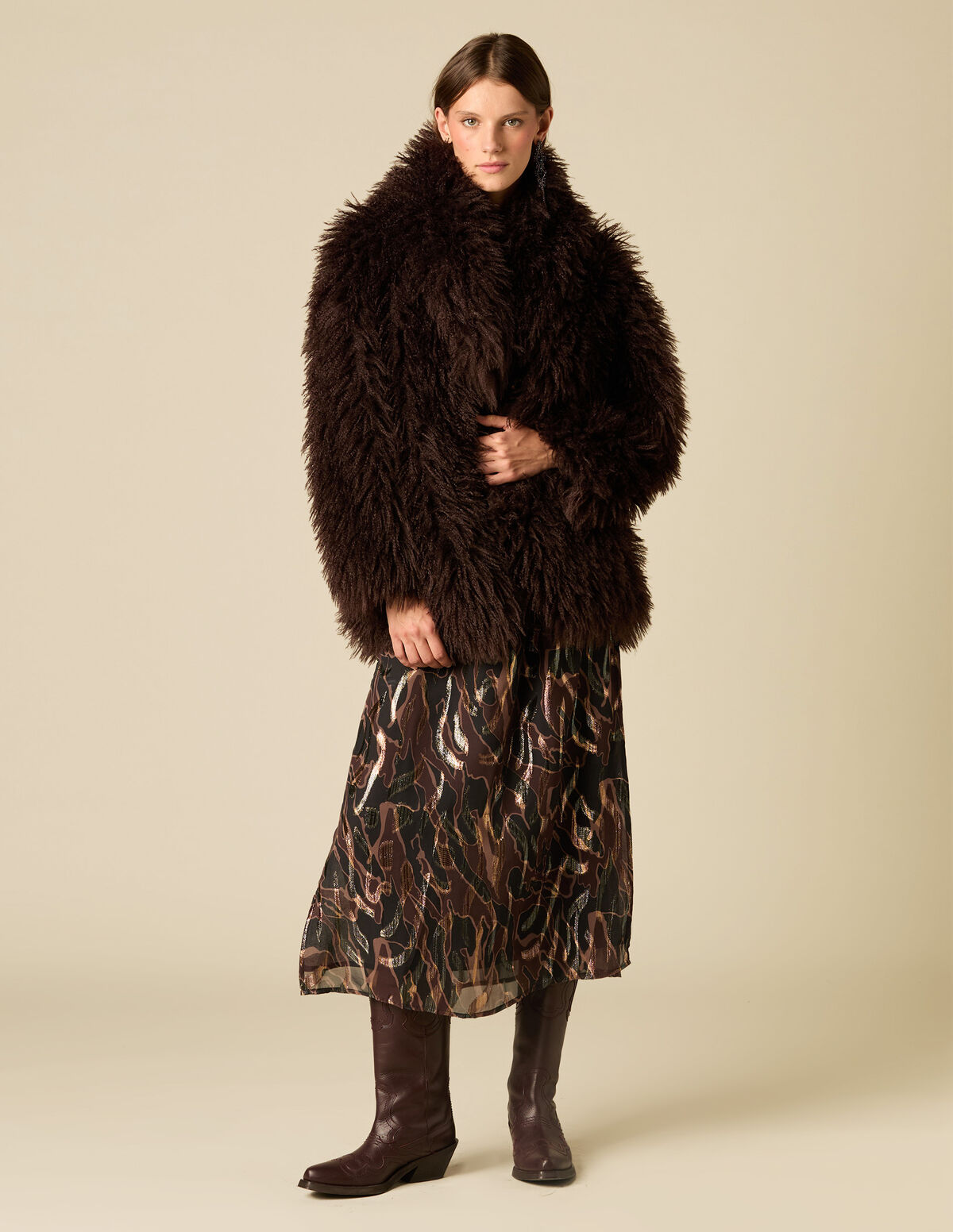 BLUE FUR COAT