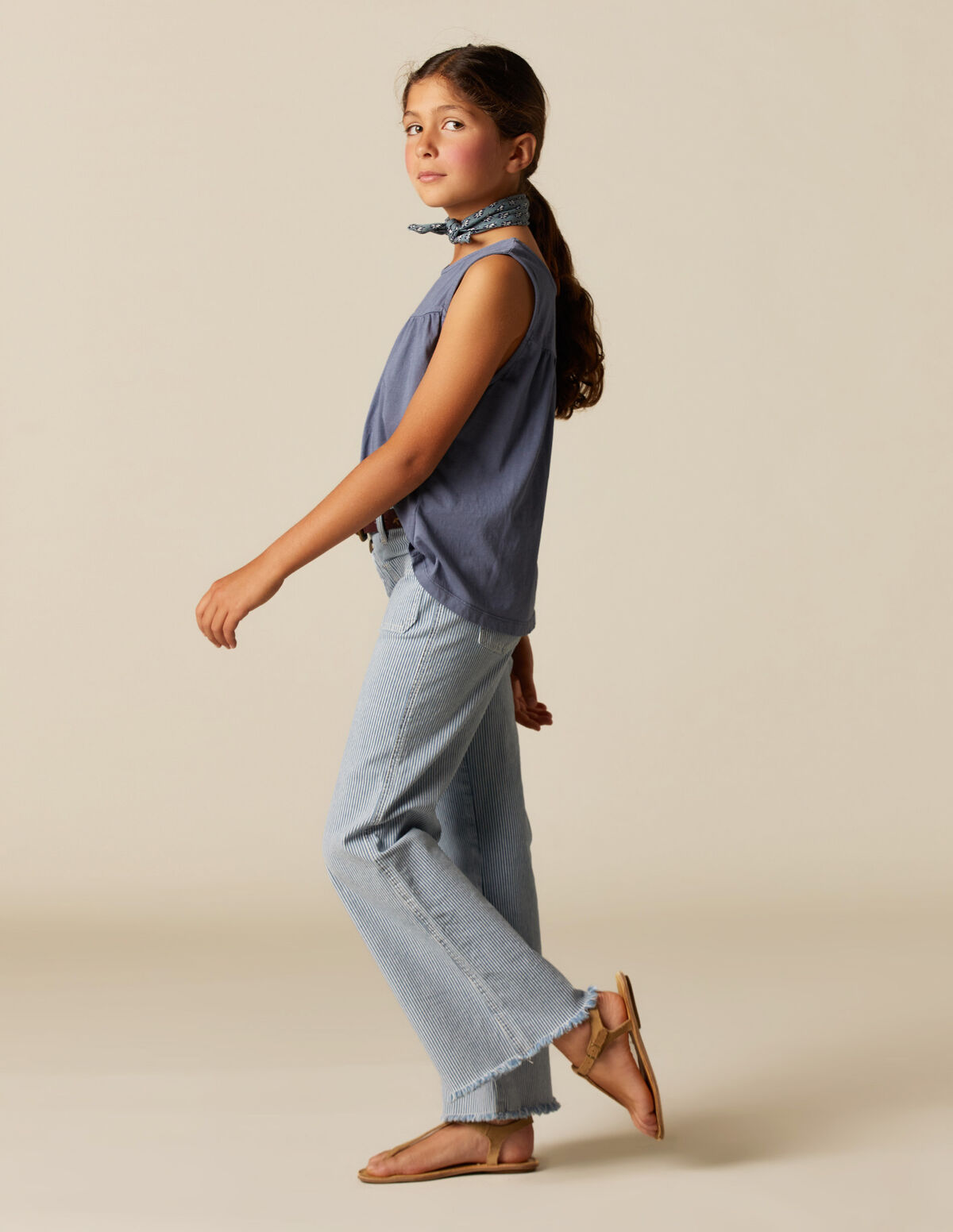 BLUE STRIPED JEANS