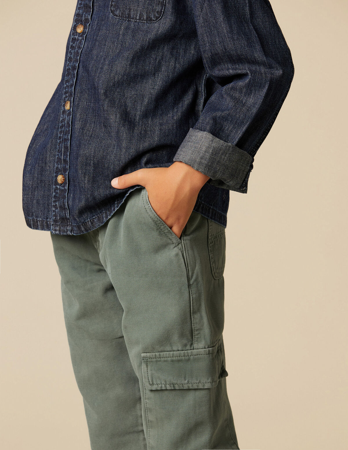HUNTING GREEN CARGO TROUSERS