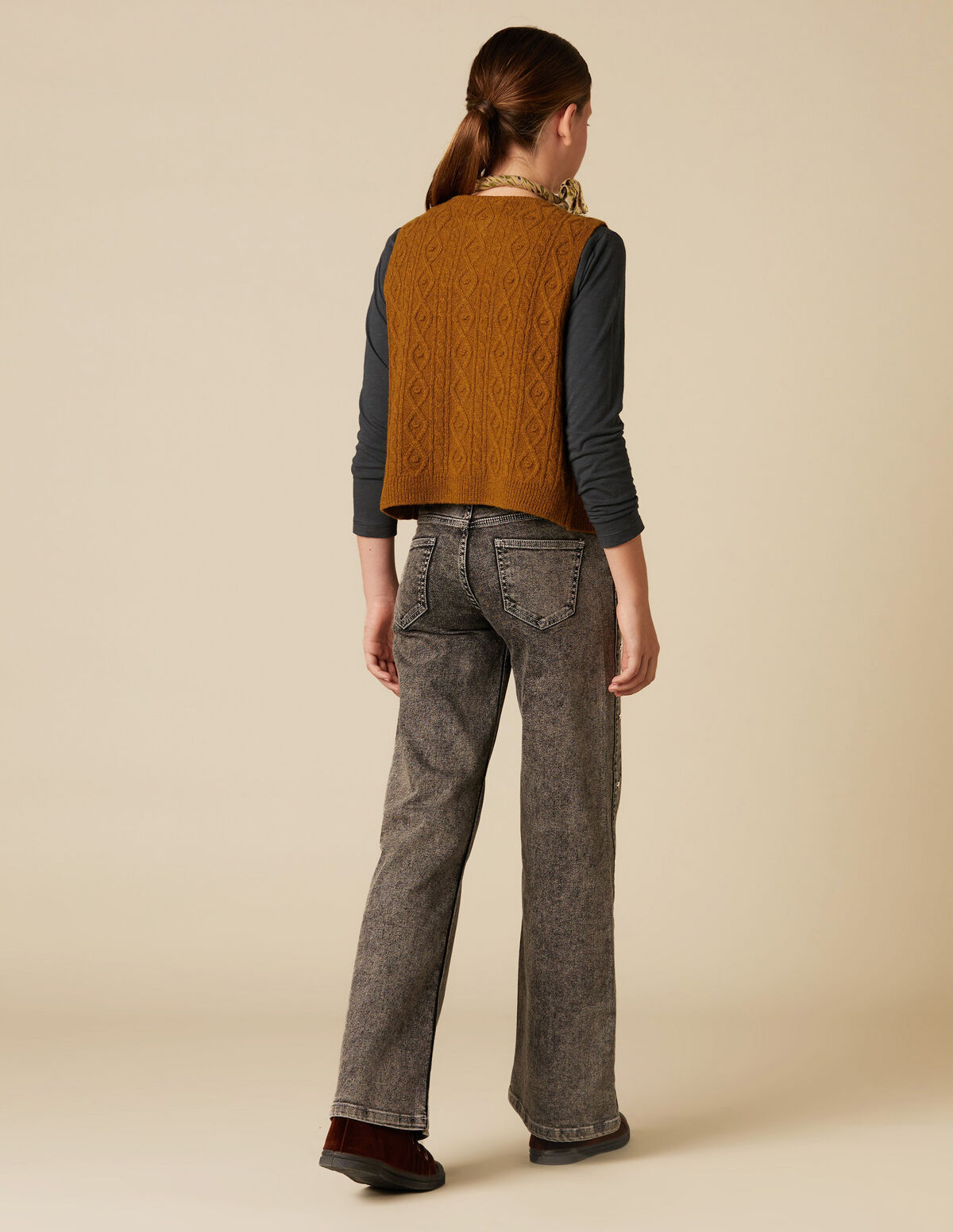 MUSTARD KNIT WAISTCOAT