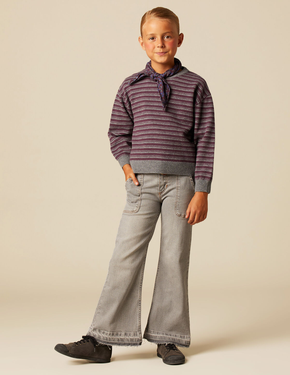 Pantalón wide leg vaquero azul