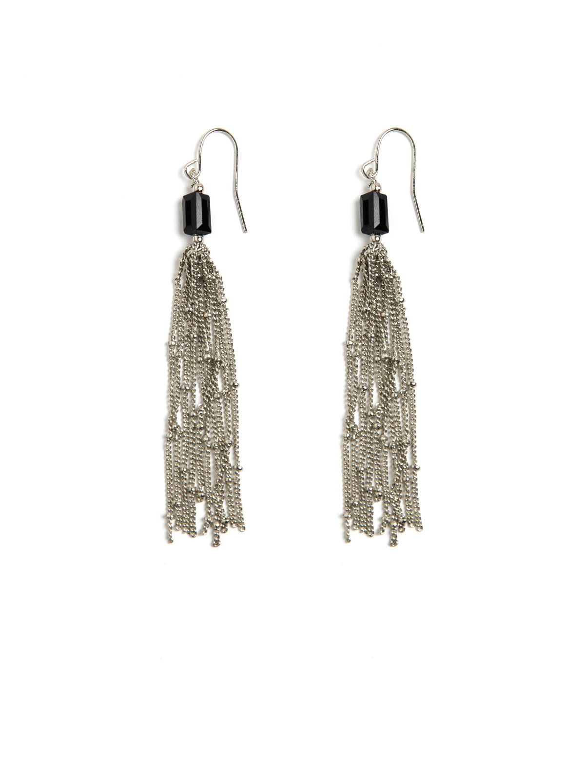 GOLD CHAIN STONE EARRING