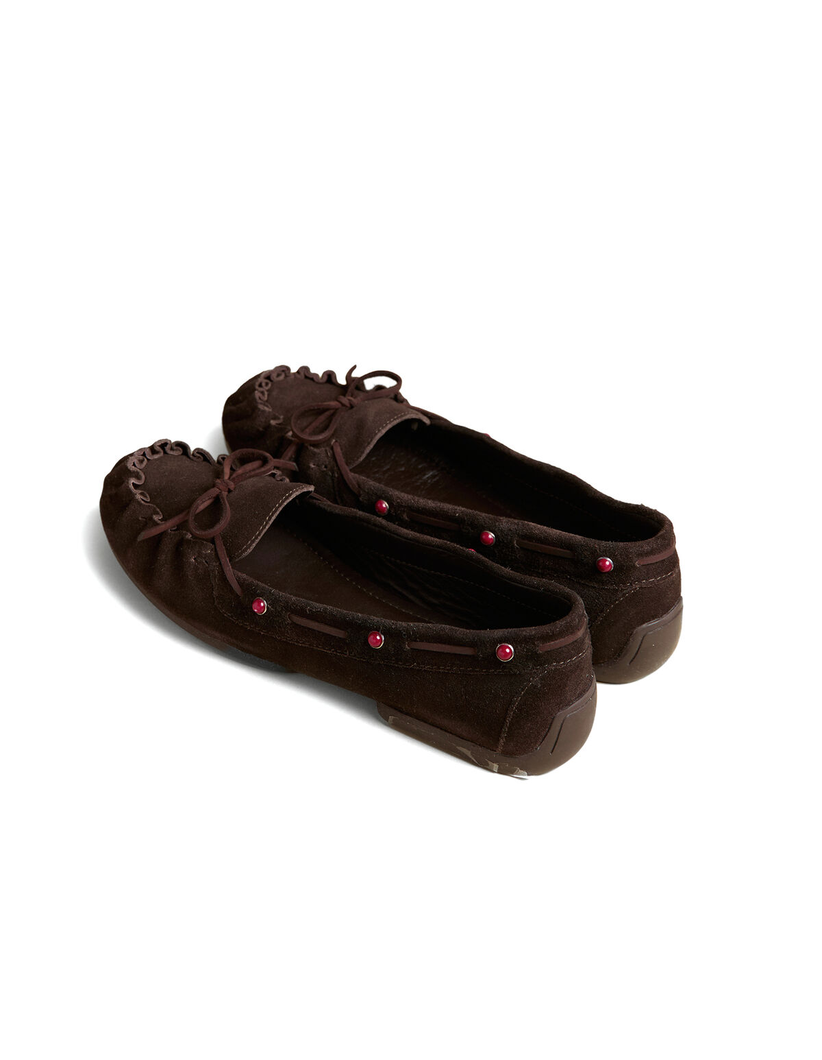 STUDDED SUEDE LOAFERS