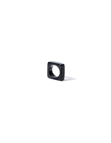 Black resin square ring - View all > - Nícoli