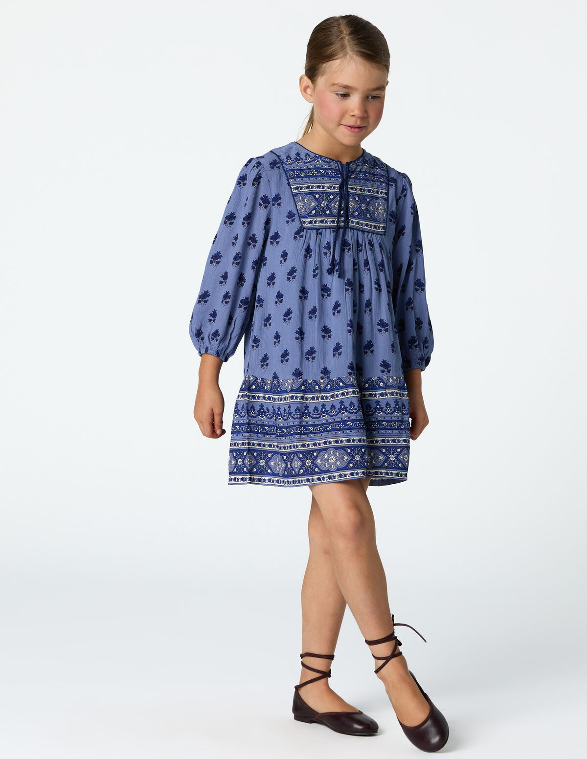 BUTI BLUE PRINT DRESS