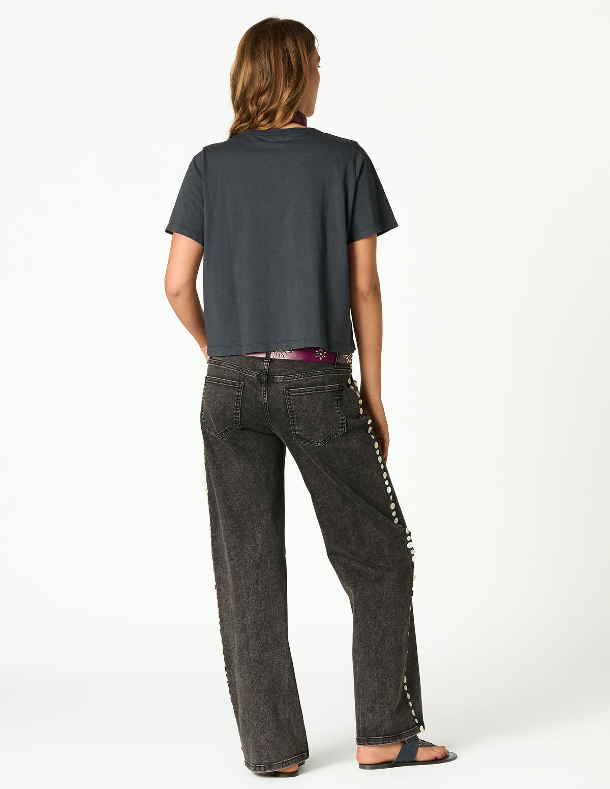 T-SHIRT CURTA ANTRACITE "nn"