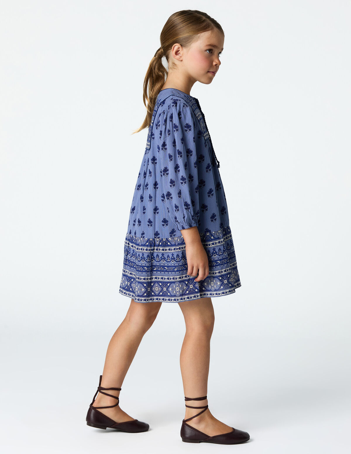 BUTI BLUE PRINT DRESS
