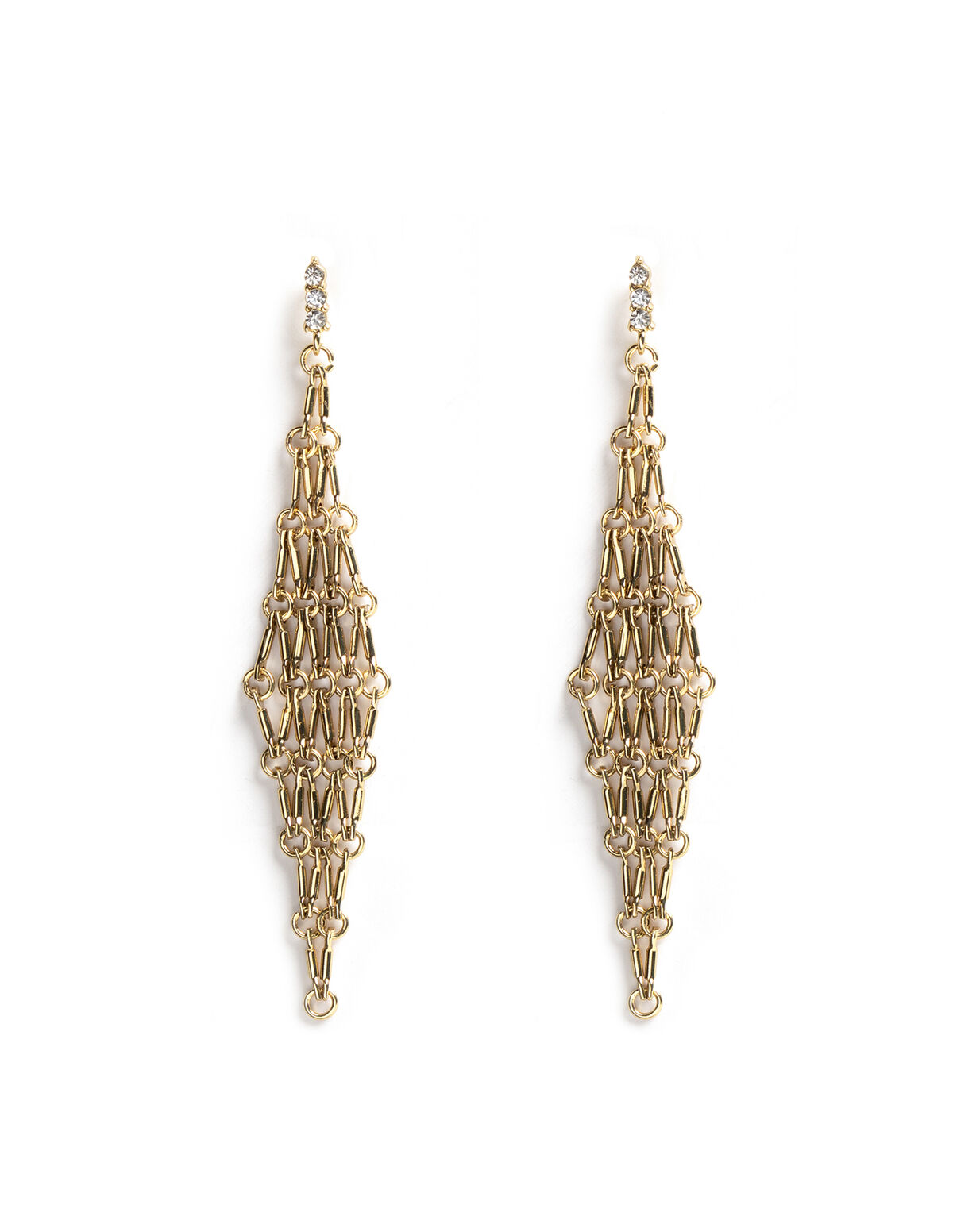 PENDIENTE ROMBO DORADO