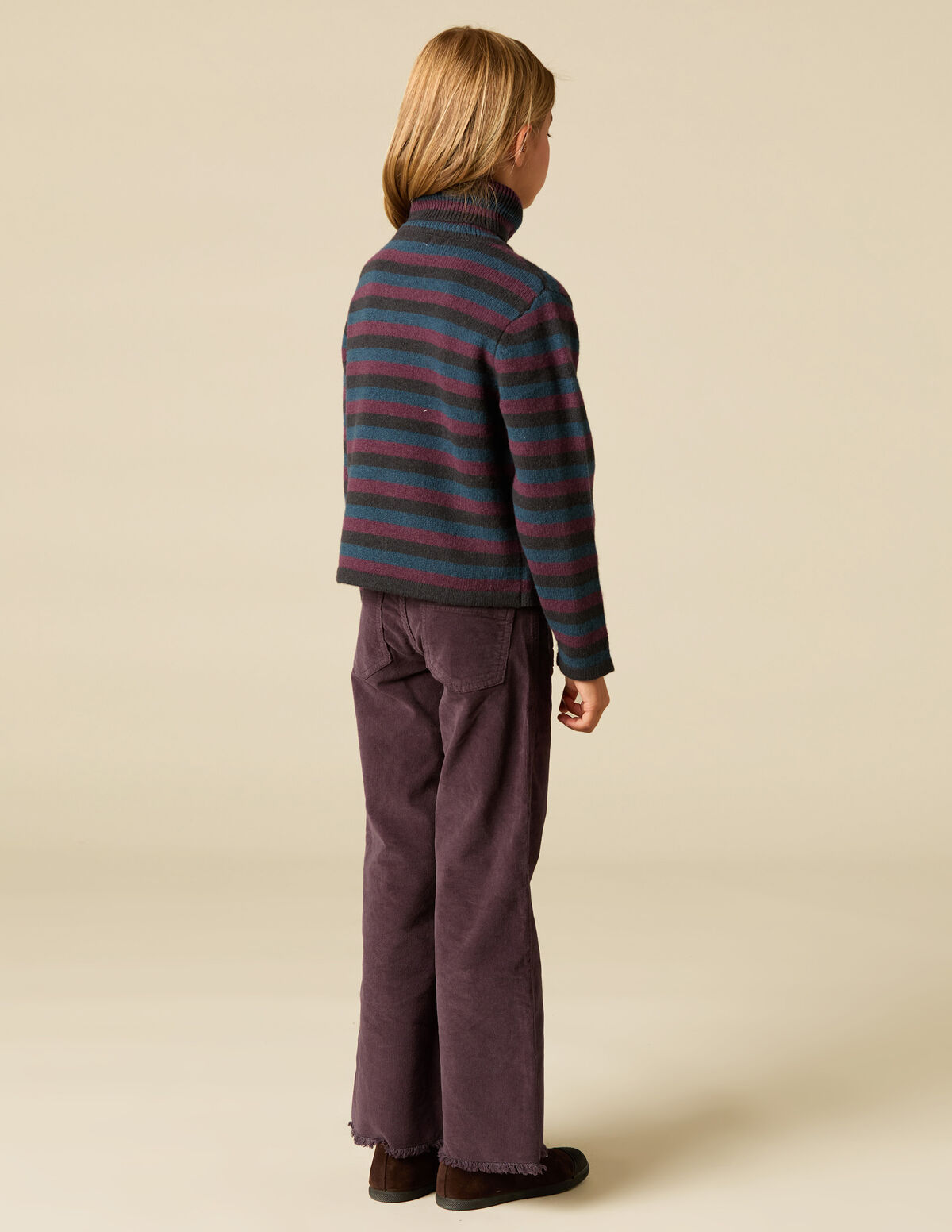 STRIPED TURTLENECK JUMPER