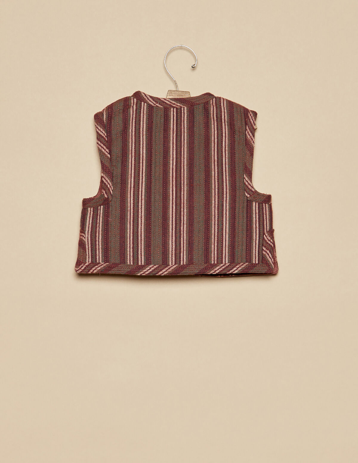 BROWN STRIPED WAISTCOAT