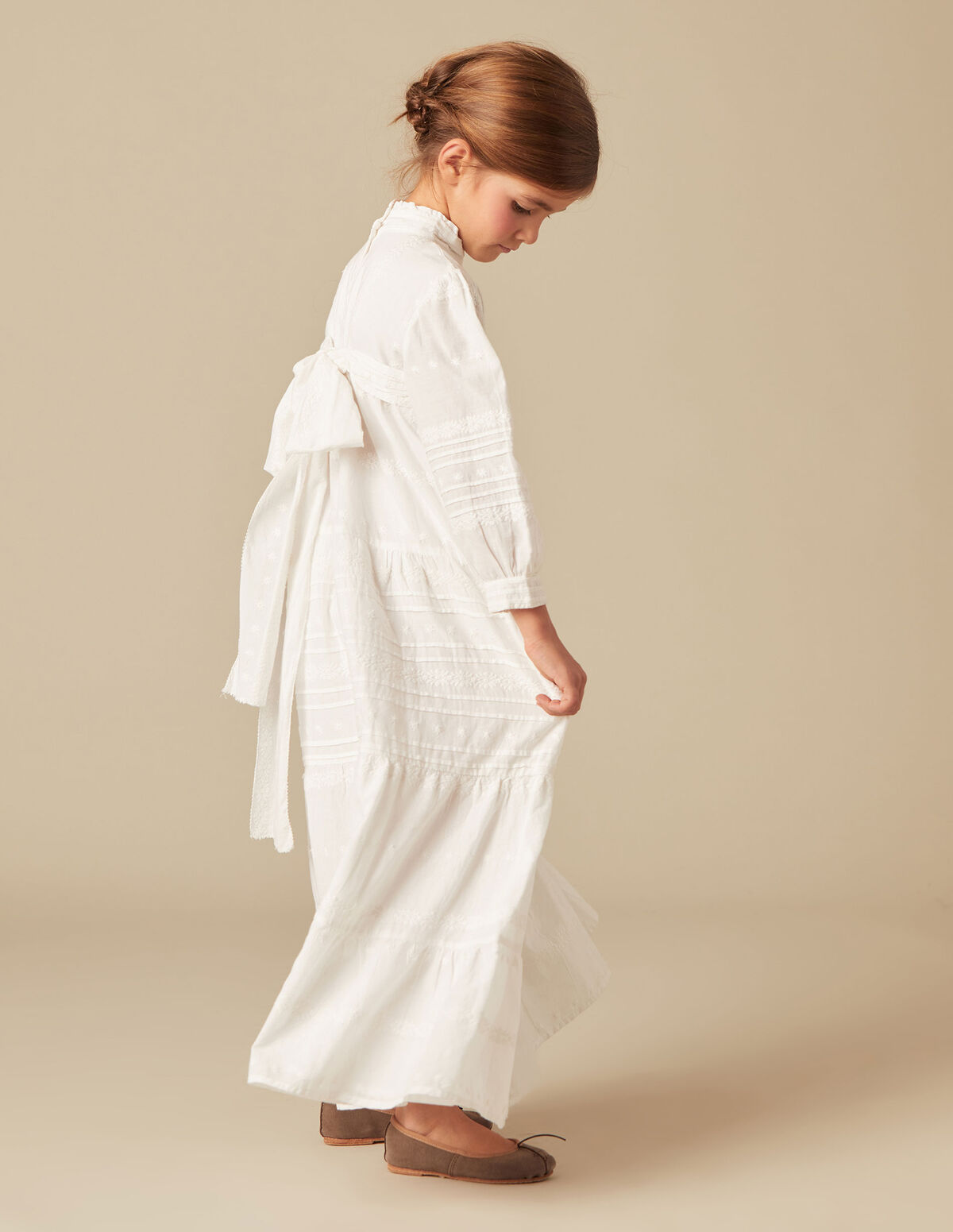 White turtleneck First Communion dress