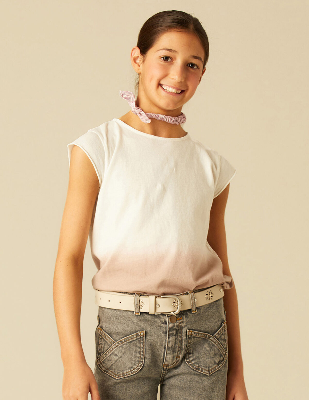 T-SHIRT TIRAS BRANCA