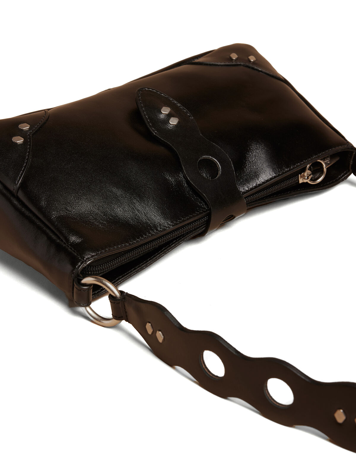 CEINTURE MIX CRO&Ucirc;TE DE CUIR MARRON