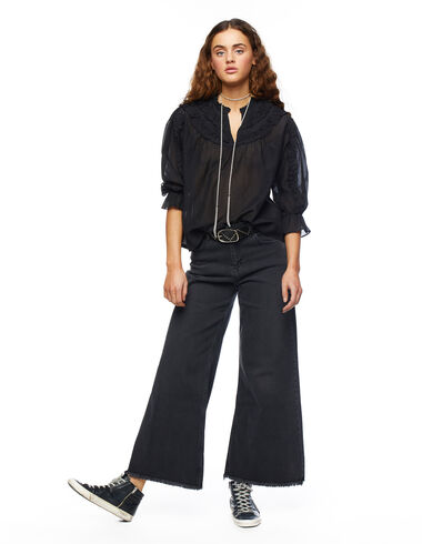 Anthracite wide leg jeans - View all > - Nícoli